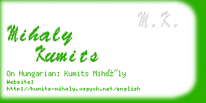 mihaly kumits business card